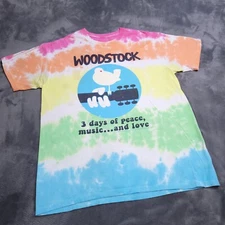 Liquid Blue Woodstock Peace And Love Music Festival Shirt L Color Tye Dye USA