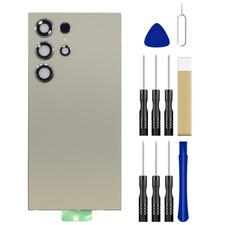 For Samsung Galaxy S24 Ultra Battery Door Back Glass Cover Housing Camera Lens