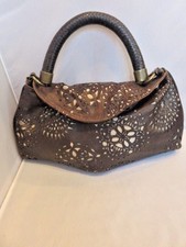 R & Y Augousti Brown Leather Handbag 