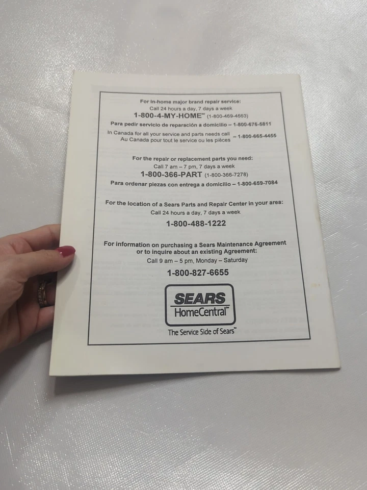 Sears Craftsman High Pressure Washer 580.768332 ORIGINAL 40 page Owners Manual - Image 4 of 4