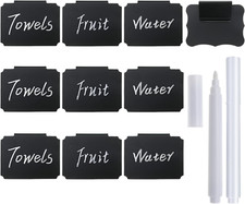 10 Plastic Basket Bin Label Clip on Removable Basket Label Kitchen Pantry Basket