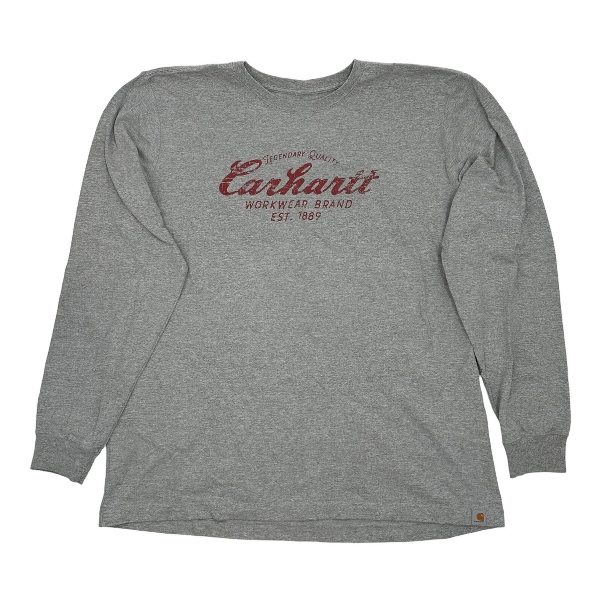 Carhartt Heavyweight Long Sleeve Relaxed Fit T-Shirt Heather Gray
