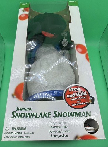 Gemmy Snowflake Spinning Snowman 2003 Singing Dancing Snow Miser & box - Picture 8 of 12