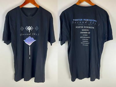 Porter Robinson 2 Sided Secret Sky Tour Adult T-Shirt Full Size S