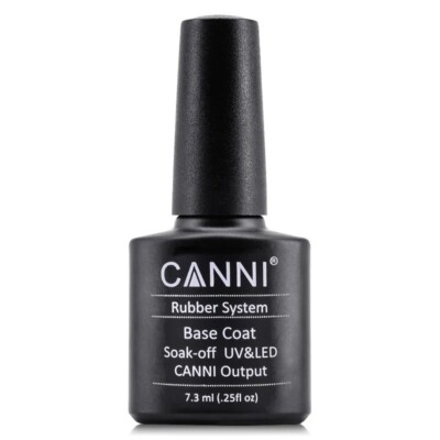 CANNI Rubber Base Coat Polish Soak Off UV LED Acrylic Nail Art Varnish 7.3ml