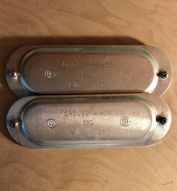 2 CrouseHinds 2" Aluminum Conduit Covers 690 eBay