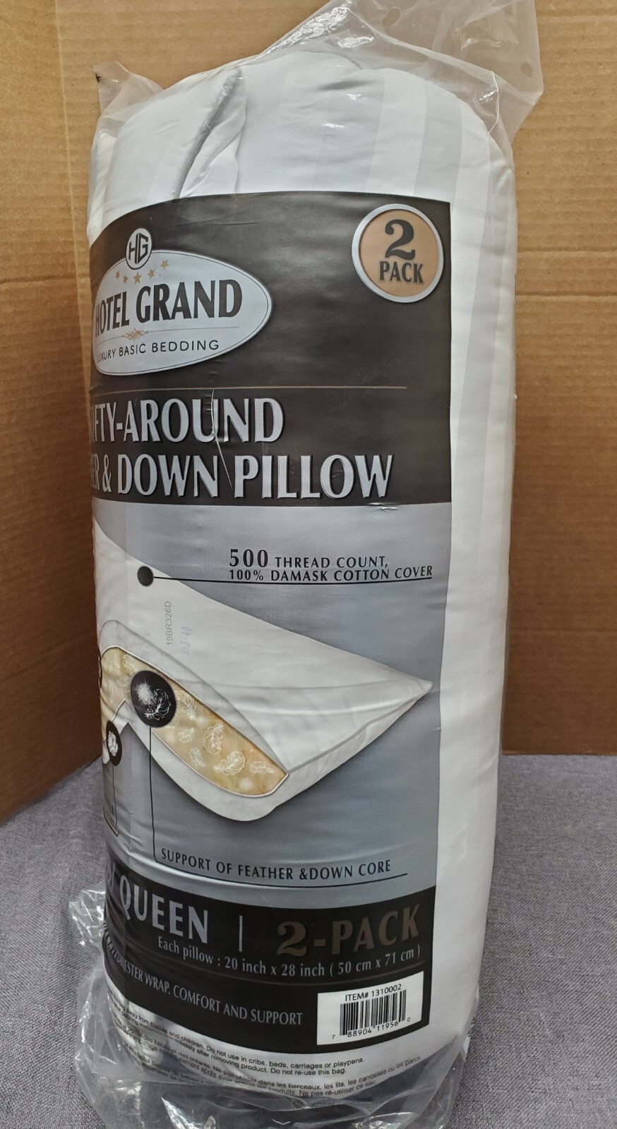 Hotel Grand SoftyAround Feather & Down Pillow Standard/Queen 20x28