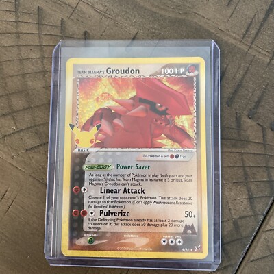 Pokémon Team Magma's Groudon 9/95 NM/M Pokemon 25th Celebrations