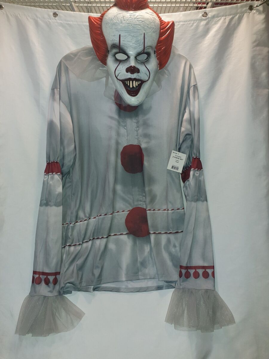 Mens IT Pennywise Clown Adult Classic Mask Mens IT Pennywise Clown Adult Classic Mask