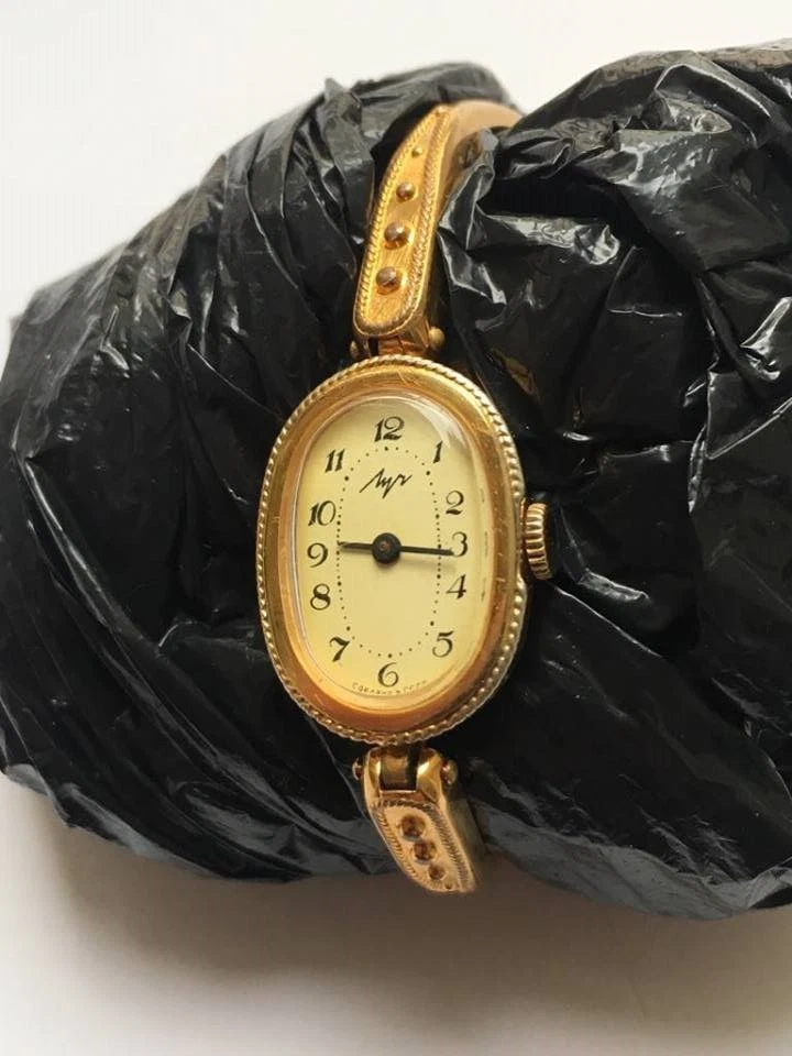 VINTAGE WOMEN S CCCR CCCP RUSSIAN WATCH BRACELET LUCH VERY JEWELS GOLD PLATED NR