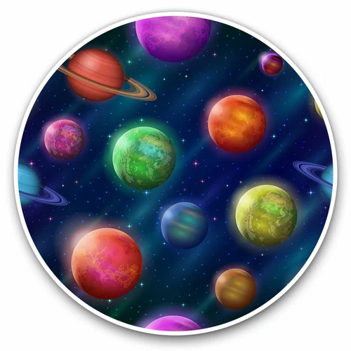 2 x Vinyl Stickers 20cm - Cool Space Planets Saturn Cool Gift #2843
