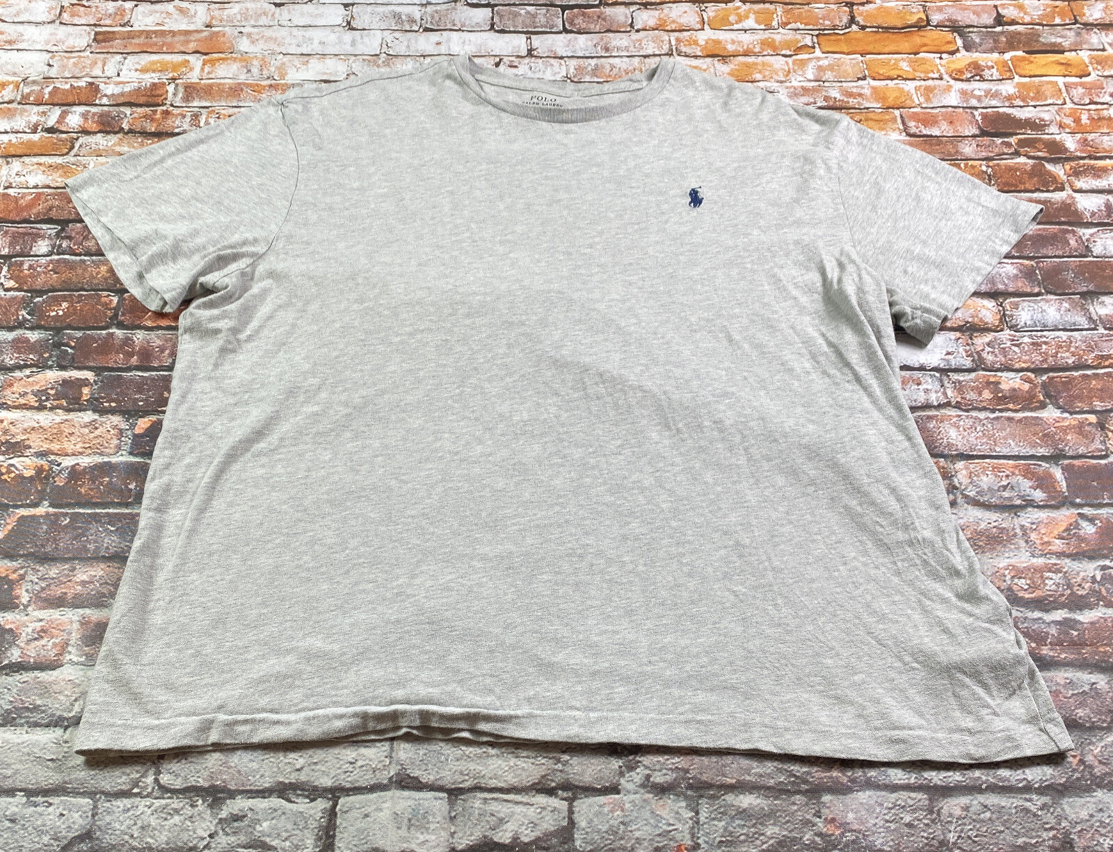 Polo Ralph Lauren camicia adulto grande grigia logo pony preppy maglietta casual uomo