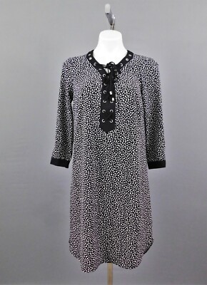 Jones New York Women's Dress, Size S, Black/White, 96% Polyester, 4% Elastane