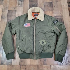 Schott Bros. Army Type-U USAF Flying Military Bombers Green Satin Size Large