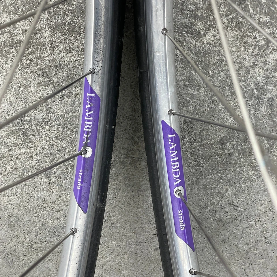 Juego de ruedas vintage Dura Ace llanta Shimano Campagnolo Lambda 700c FH-7402 32h 130 Foto 3 de 4