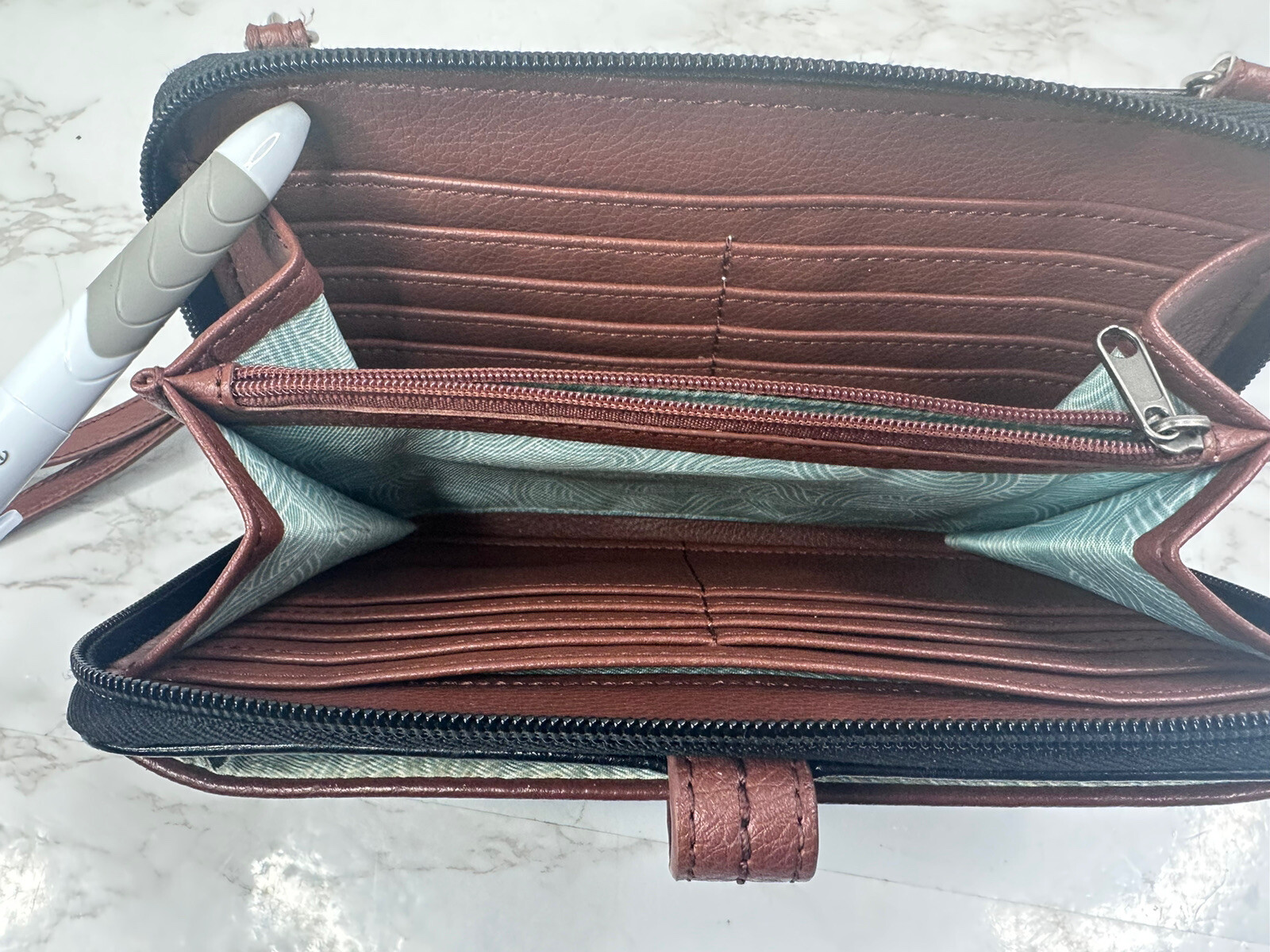 The Sak Convertible 3 in 1 crossbody Wristlet Distressed Black Brown eBay