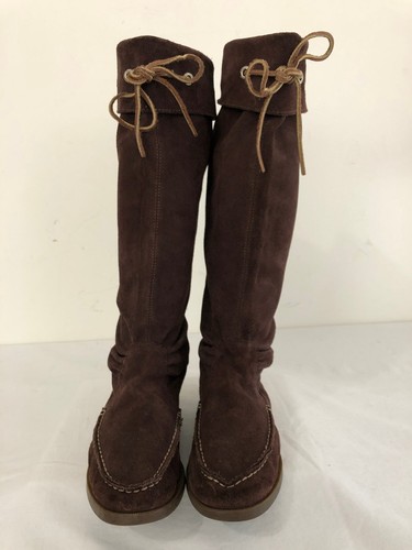 SPERRY Top-Sider Mid-Calf Moccasin Boots Brown Suede Sise 7.5M - Picture 2 of 15
