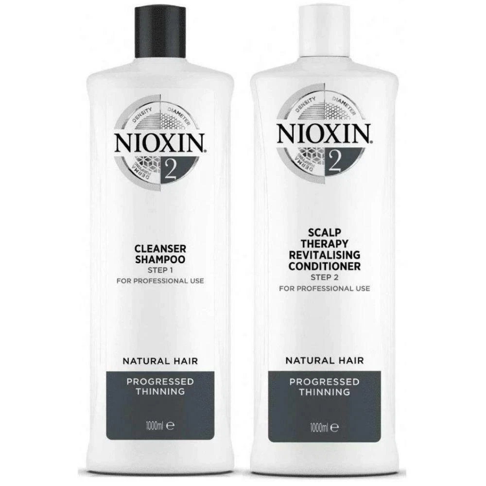 Nioxin System 2 Cleanser Shampoo Scalp Therapy Conditioner Liter