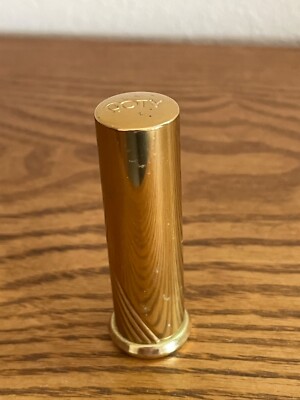 VINTAGE  COTY ORIGINALS CREMESTICK LIPSTICK RICHER CORAL GOLD METAL TUBE