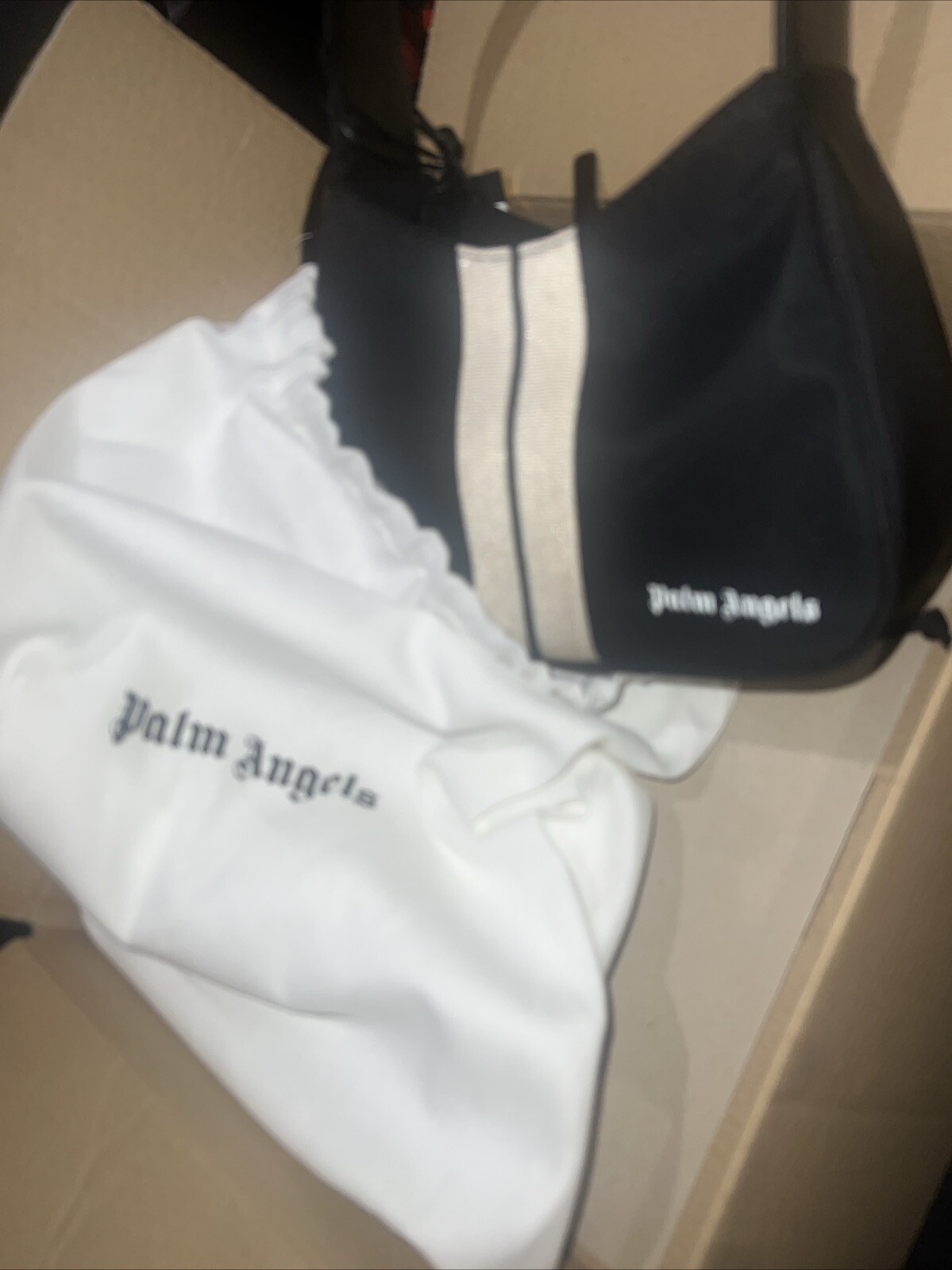 Palm Angels Venice Bag Shoulder Bag Women’s Strap Leather Cotton New RRP £475 image 5