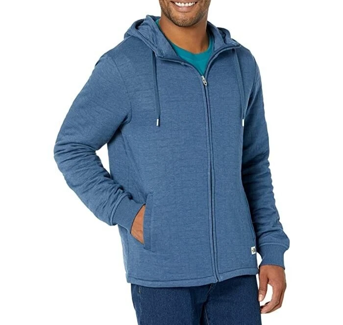 The North Face Longs Peak Quilted Full Zip Hoodie Blue Size XL
