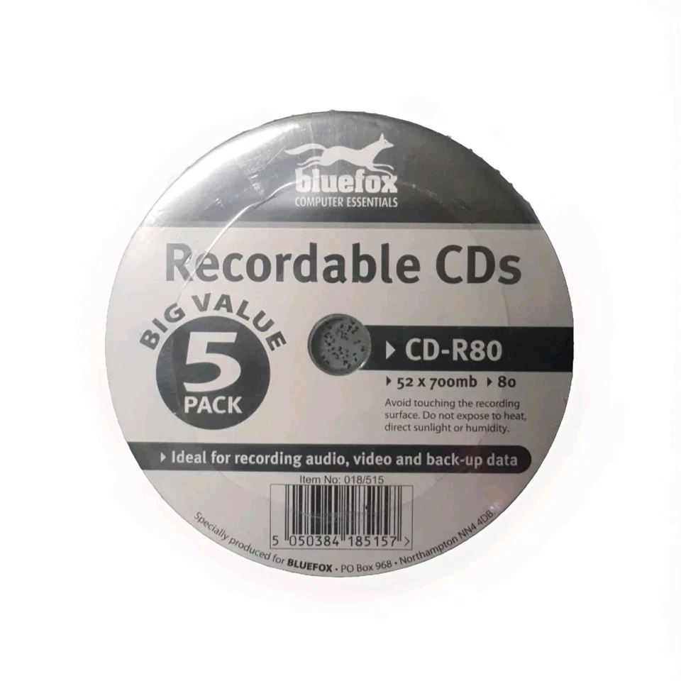 Bluefox Recordable CDs Big Value 5 Pack - Image 2 of 2