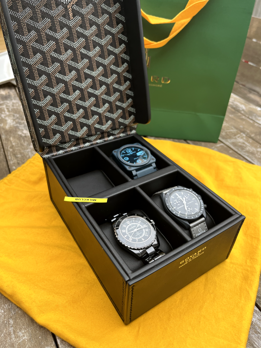 Leather Watch Black Watch Box Outlet Goyard Discount Goyard Watch