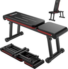 Adjustable Flat Weight Bench, 2 in 1 Workout Bench with 660 lb Load Capacity