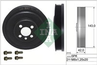 INA Riemenscheibensatz, Kurbelwelle FüR Audi Ford Mitsubishi Seat Skoda VW