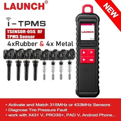 Launch i-TPMS Handheld TPMS Service Tool+TSENSOR-05S Sensor 4xMetal & 4x Rubber