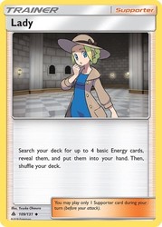 Lady 109/131 Uncommon Forbidden Light Pokémon Trainer