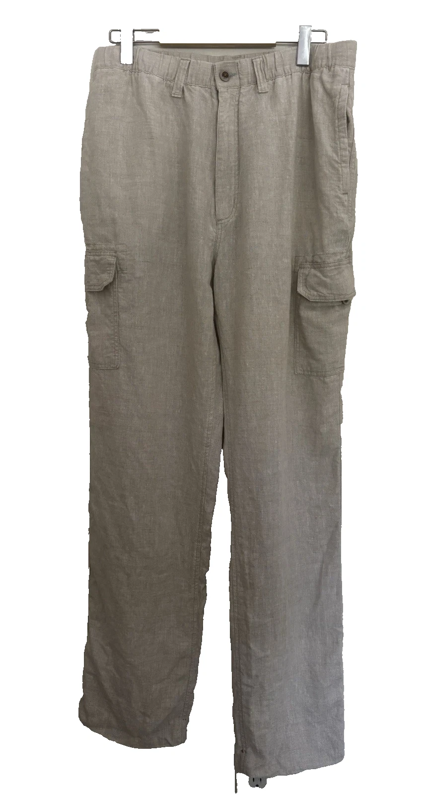 Caribbean 100% Linen Cargo Pants Men Beige Zip-Elastic-Drawstring Waist SZ 36x36
Opens in a new wind