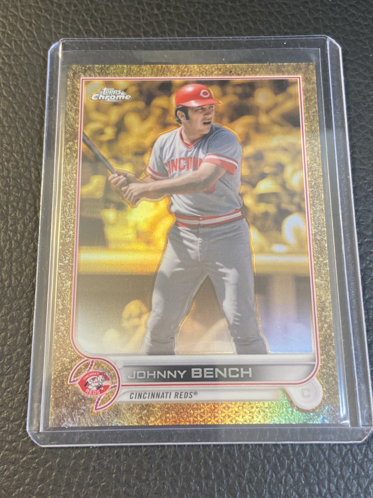 2022 Topps Chrome Gilded Collection Johnny Bench /99 #135