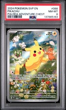2024 POKEMON SV BLACK STAR PROMO PIKACHU #088 PSA 8 NM #137865163
