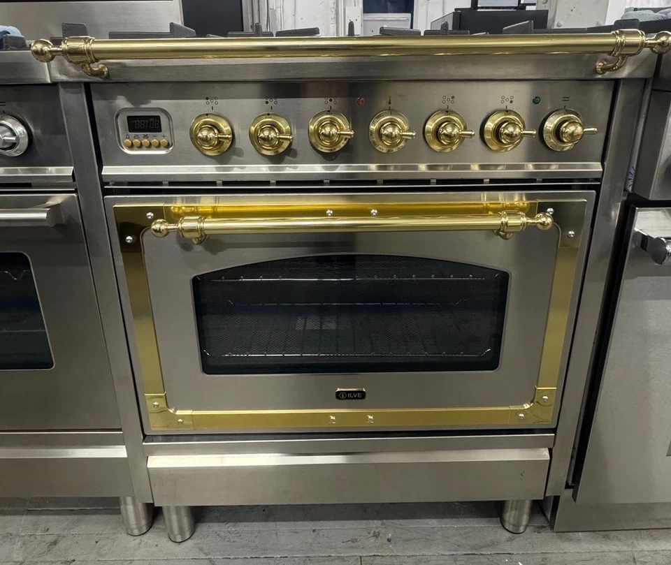 ILVE UPN76DMPI 30 pulgadas nostalgia - doble rango de combustible con 5 quemadores sellados Foto 2 de 4