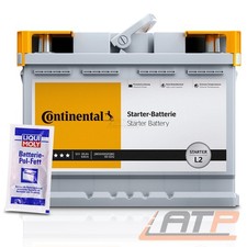 CONTINENTAL AUTOBATTERIE 12V 65 Ah STARTERBATTERIE 640A L2+10g BATTERIE POL-FETT