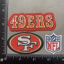 LOT OF 3 SAN FRANCISCO 49ERS FOOTBALL IRON ON EMBROIDERED PATCH