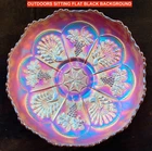 FENTON “PEACOCK & GRAPE” AMBERINA CARNIVAL GLASS ICS BOWL – SCARCER!!!!