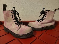 Dr. DOC Martens 1460 Pascal Pink Suede Boots SZ 1 Kids   