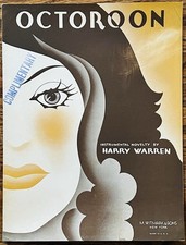 rare FILM composer HARRY WARREN sheet music OCTOROON ~ NOVELTY PIANO SOLO ~ 1935