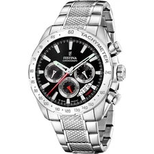 Festina Timeless F206684 Men Stainless Steel Black Chronograph Dial watch 44.5mm