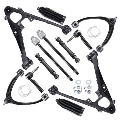 12× Front Upper Lower Control Arm Tierod Kit For 2007-2013 Silverado Sierra 1500