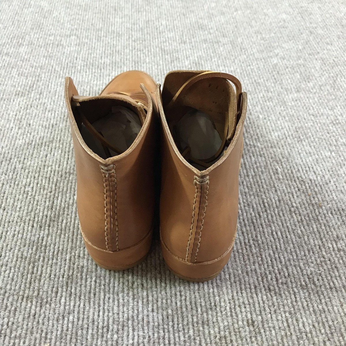 FEIT Hand Sewn High Rubber Shoes Size 38 Semi-Cordovan Leather
