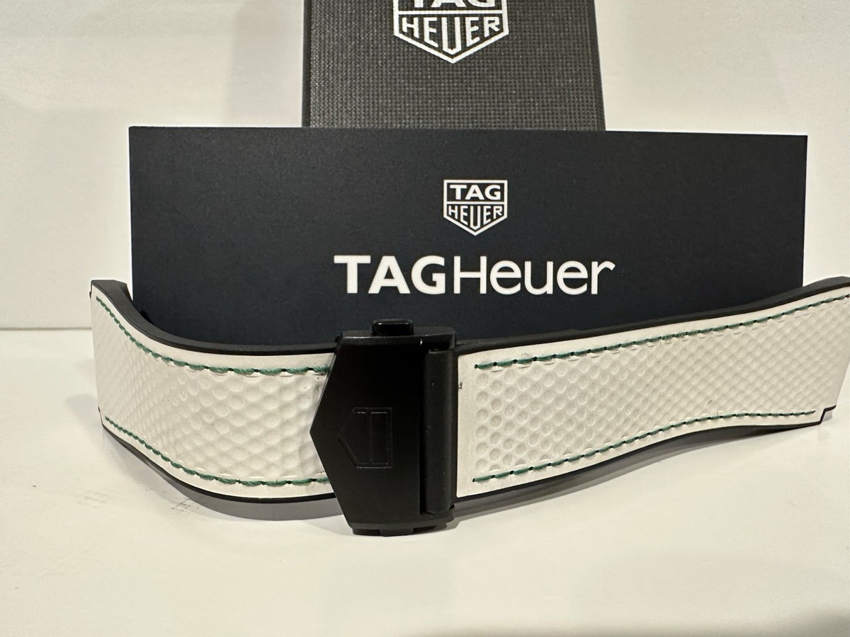 TAG HEUER White Rubber Strap TAG Connected E3 E4 45mm Golf Edition