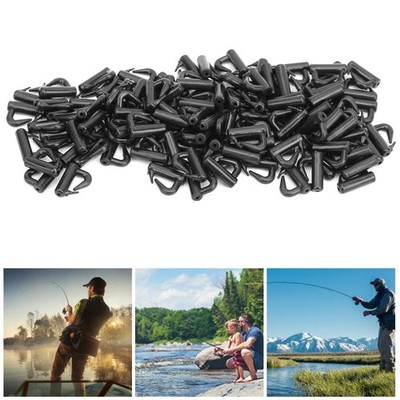 120Pcs Clevis Rotates  Snaps Black Fishing Tackle Fast Change Accessories