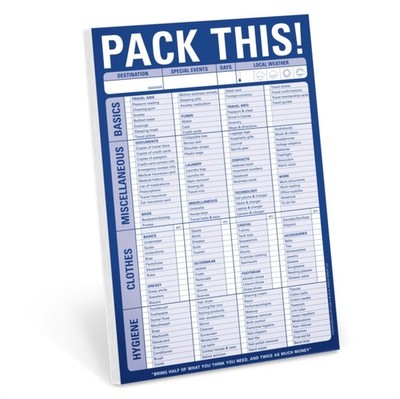 Knock Knock Pack This! Pad by Knock Knock 9781601061560