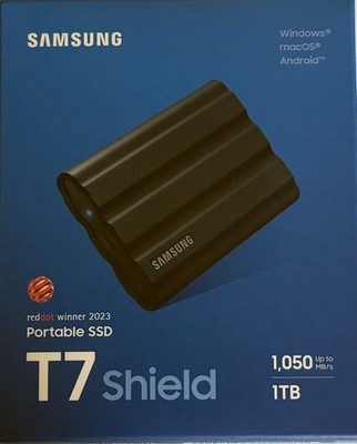Samsung Portable SSD T7 Shield 1 TB USB 3.2 Gen.2 externe Festplatte Schwarz NEU