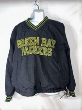 Vintage Green Bay Packers Jacket Mens Med. Black NFL Pro Line Champion Pullover