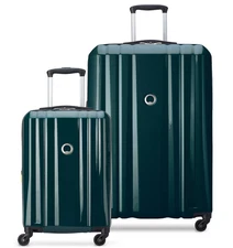 NEW Delsey Devan Expandable Spinner Two-Piece Luggage Set