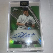 2024 Topps Chrome ENCASED Black Andy Pettitte Autograph Green Refractor /99